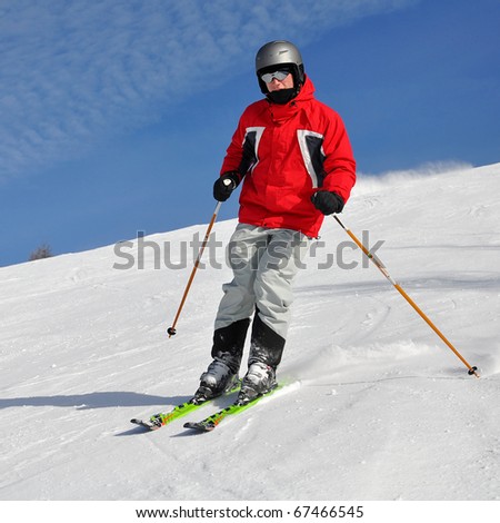 Guy Skiing