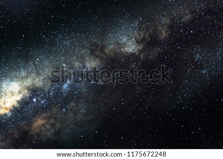 Stars and galaxy outer space sky night universe black starry background of starfield