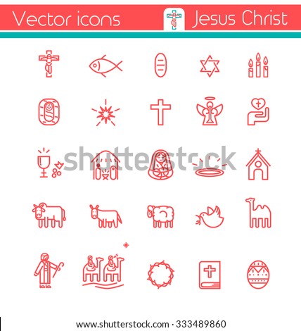 Jesus Christ,Vector icons