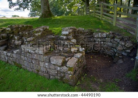 Section of Hadrian\'s wall in England