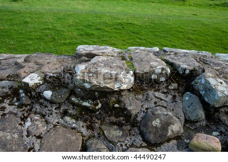 Section of Hadrian\'s wall in England