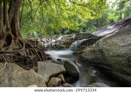 Kao Chon waterfall (Nine-level waterfall), Thailand.