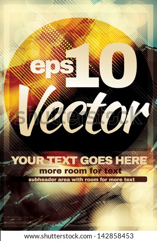 Retro Abstract light effect club flyer Retro Abstract light effect club flyer