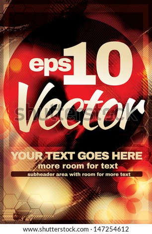 Retro Abstract light effect club flyer Retro Abstract light effect club flyer