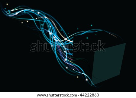 Electric box in motion light effect. Vector also available.