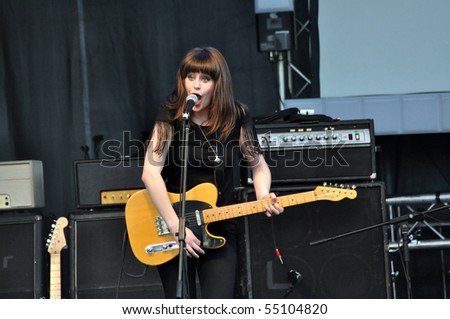 OTTAWA, CANADA - JUNE 12:  Jacquie Neville of The Balconies performs at the Westfest music festival in Ottawa, Ontario June 12, 2010.