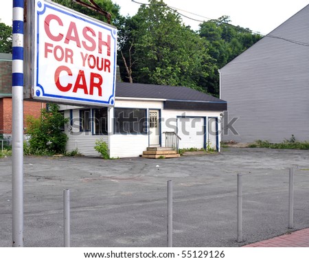 Vacant used car lot - gone out of business