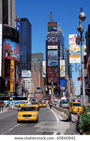 stock photo NEW YORK SEPTEMBER 10 Times Square with the city's well 