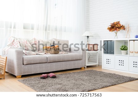 empty copy space autumn decoration living room with nobody no people for copy space background