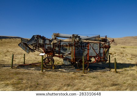 Old farm machinery near the Dalles, Oregon.