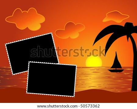 sunset beach background. sunset beach background.
