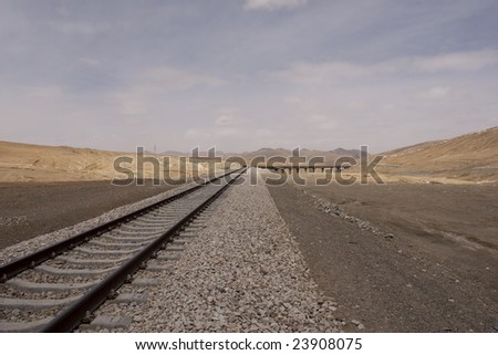Qinghai-Tibet railway at plateau