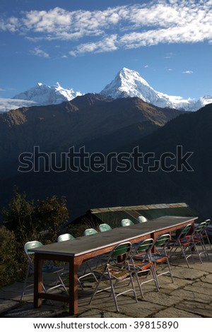 Annapurna view from Guest House of Ghorapani