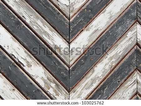 Colored wooden planks of ancient watch box