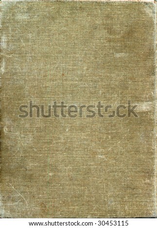 Background of cover of ancient book made of natural canvas.