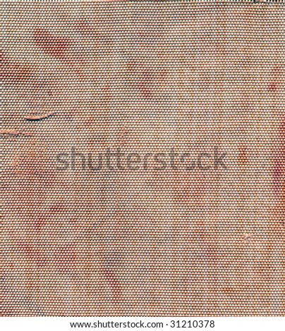 Grunge background of tarpaulin with pale spots and stripes.