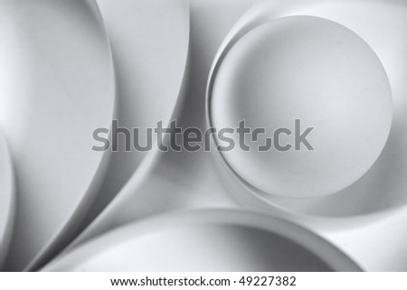 Abstract Still Life with ball and curve shapes