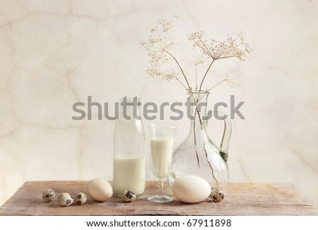 Still Life with Milk and Eggs