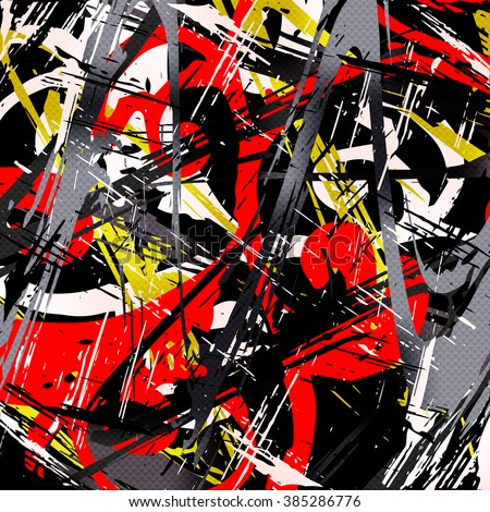 Graffiti abstract geometric background vector illustration