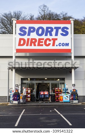 LEEDS, UK - 12 NOVEMBER 2015. Sports Direct Shop in Leeds.