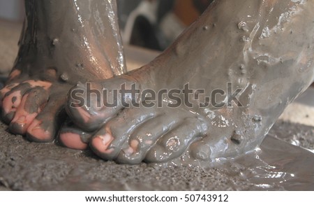 Foot in mud