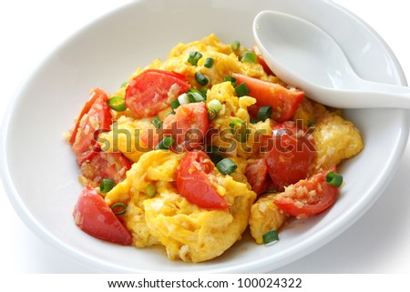 scrambled eggs with tomatoes, chinese food