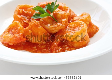 Shrimp in chili sauce