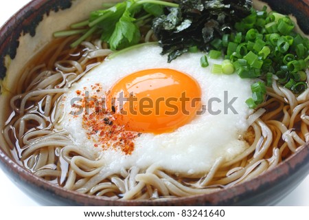 Forum Image: http://image.shutterstock.com/display_pic_with_logo/324493/324493,1314031490,4/stock-photo-tsukimi-tororo-soba-buckwheat-noodles-with-grated-yam-and-raw-egg-yolk-japanese-traditional-food-83241640.jpg