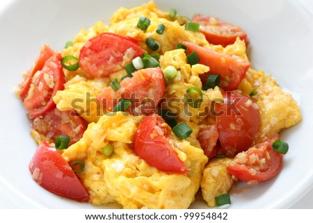 scrambled eggs with tomatoes, chinese food