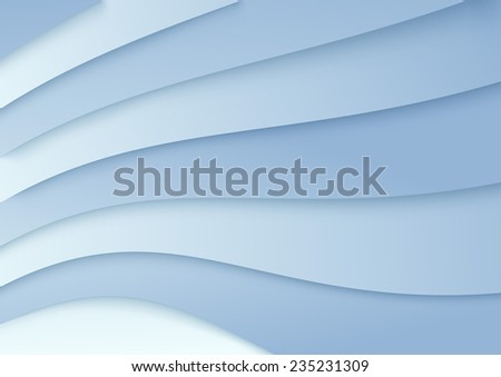Wavy background in blue color - template. illustration