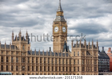 The Palace of Westminster in London.