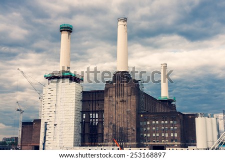 Battersea Power Station in Chelsea, London - Cross process