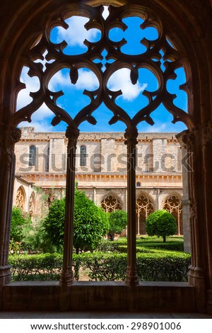 TARRAGONA, SPAIN - JULY 19: Santes Creus Monastery on July 19, 2015 in Tarragona. The monastery\'s origins date to 1158 and is part of the Cistercian route in Catalonia.