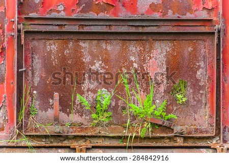 steel gate/old steel door/train hatch
