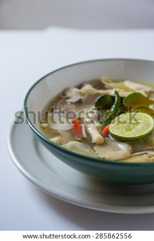 Tom Yum : Thai Food on White Background