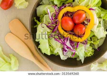 Fresh Salad Background / Fresh Salad / Fresh Salad in Bowl Background