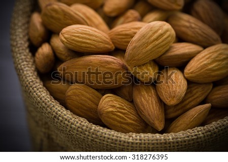 Almond Background / Almond / Almond in Sack Background