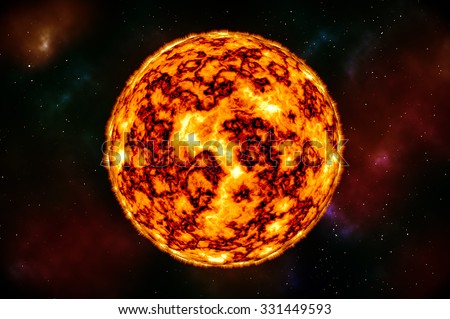 Sun in Space Background / Sun in Space / Sun in Space with Plasma Background