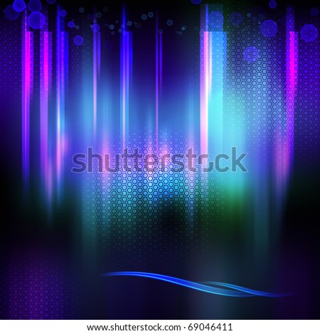 Abstract lighting background with strips and lighting effects