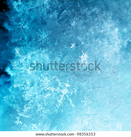 abstract ice snow flake winter background