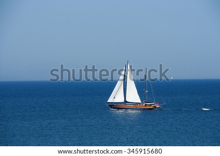 sail yacht deep blue sea blue sky dream holiday dream location dream getaway