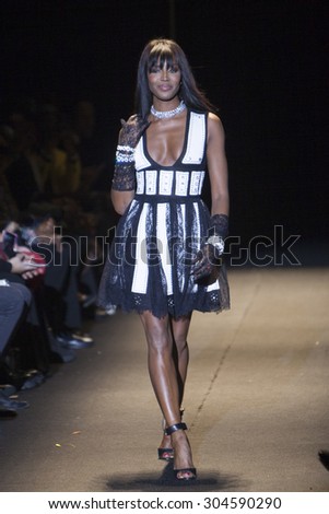 Super Model Naomi Campbell walks the Runway during Fashion for Relief Show at Mercedes Benz Fashion Week Fall Winter 215  in New York City, Lincoln Center, on February 14, 2015