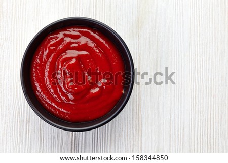 Bowl Of Tomato Sauce Ketchup