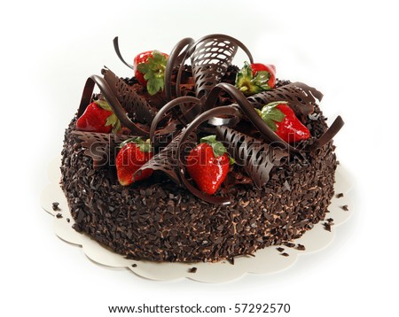 +++ اشكررررررررررررررك يـــا رب +++ Stock-photo-chocolate-cake-with-strawberries-57292570