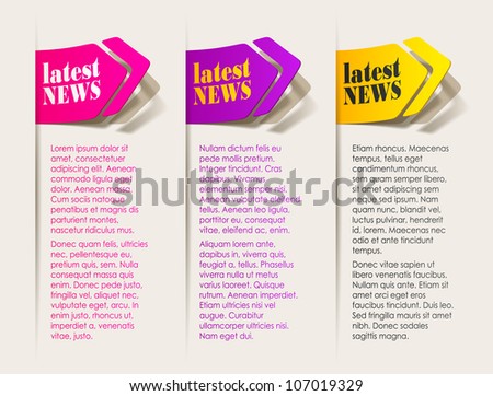 Current News on Eps10  Latest News  Realistic Design Elements Stock Vector 107019329
