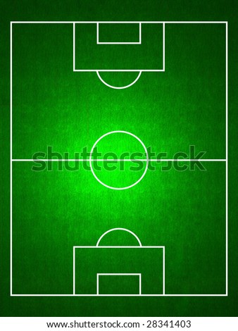 stock photo : football by a football pitch