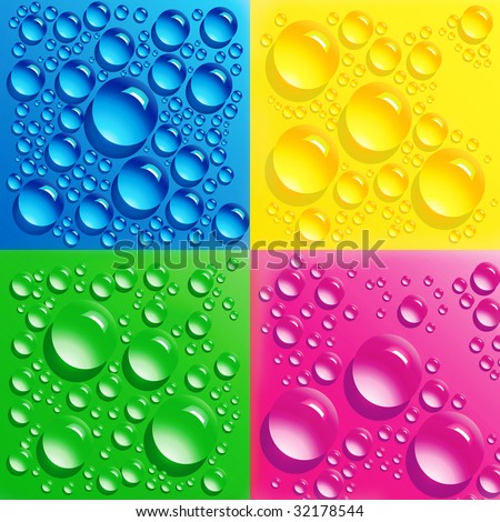 set backgrounds with colorful bubbles