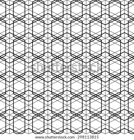 seamless geometric texture- black on white