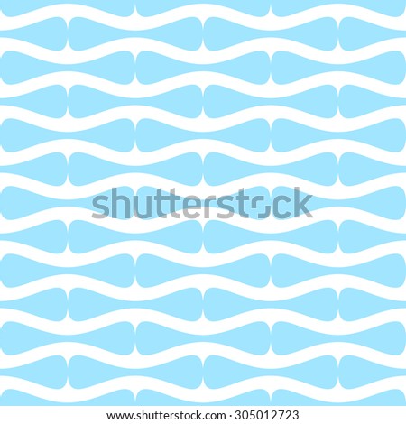 seamless geometric rounded shapes pattern- blue on white