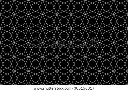 seamless geometric texture- white on black